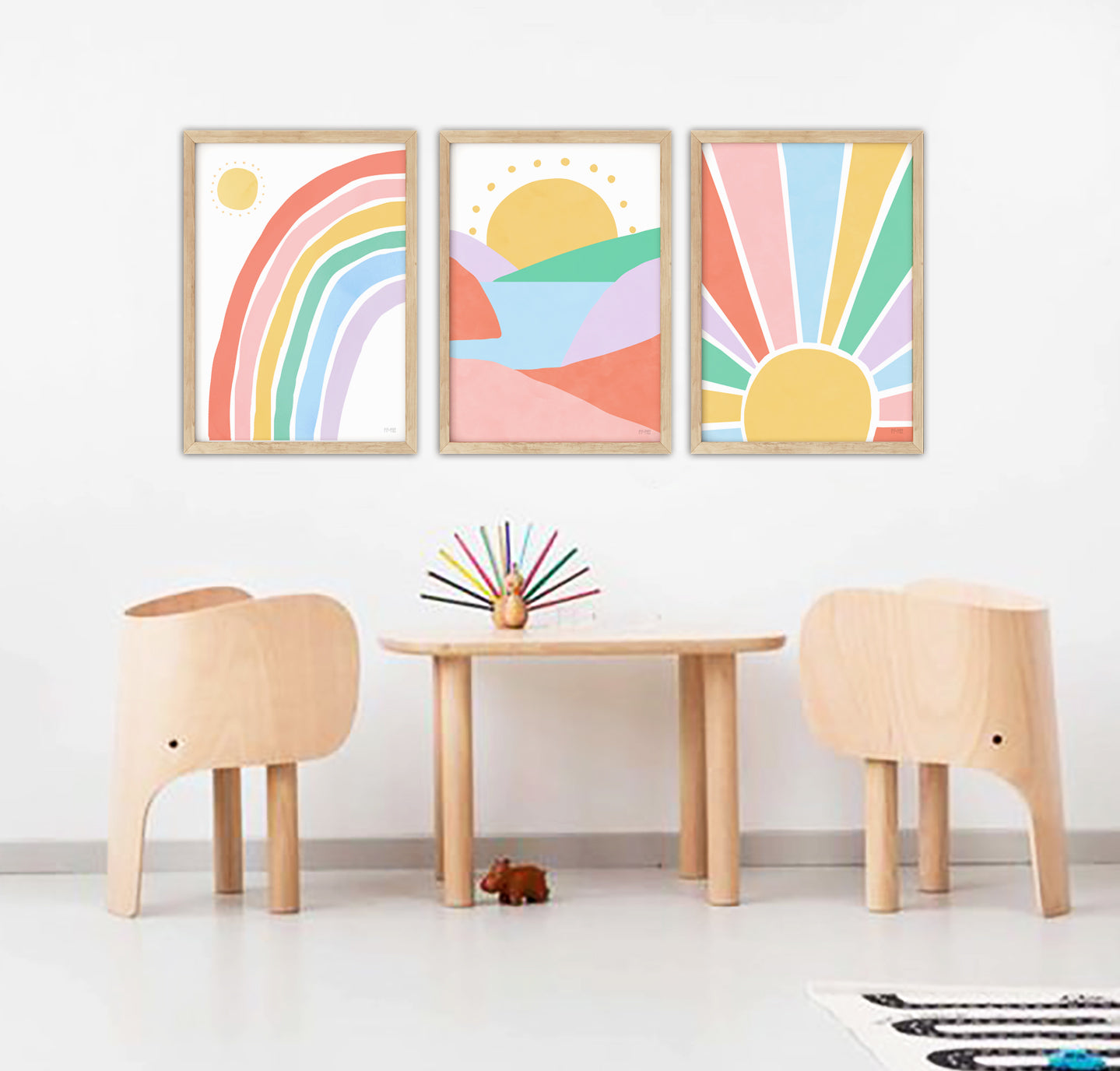 Pip+Phee Sunny Days Mountain Art Print - Bright