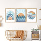 Pip+Phee Watercolour Rainbow Art Print - Surf Blues