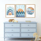Pip+Phee Watercolour Rainbow Art Print - Surf Blues