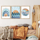 Pip+Phee Watercolour Rainbow Art Print - Surf Blues