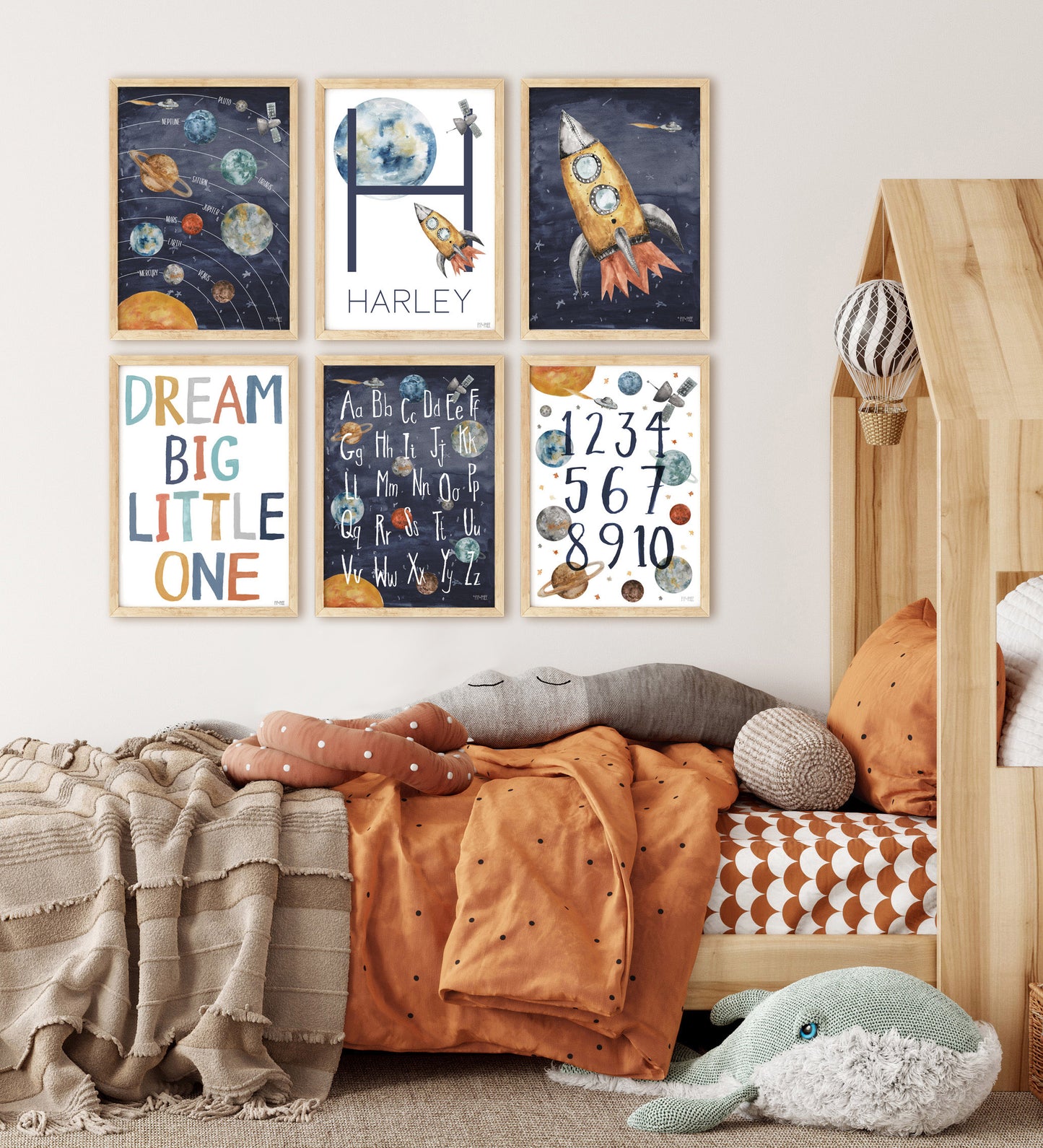 Pip+Phee Personalised Space Name Art Print