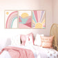 Pip+Phee Sunny Days Mountain Art Print - Dusty Pink