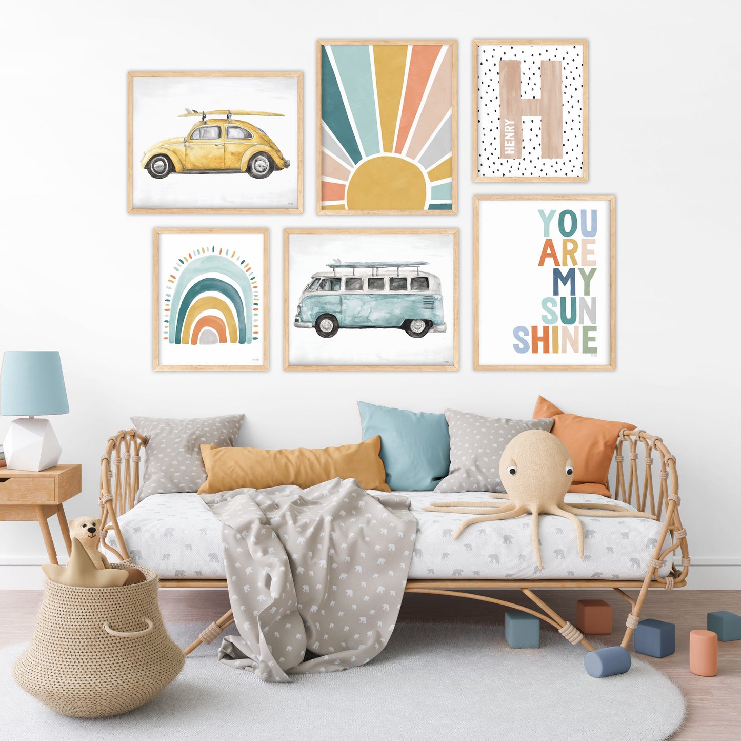 Pip+Phee Beetle Car Art Print - more colours available