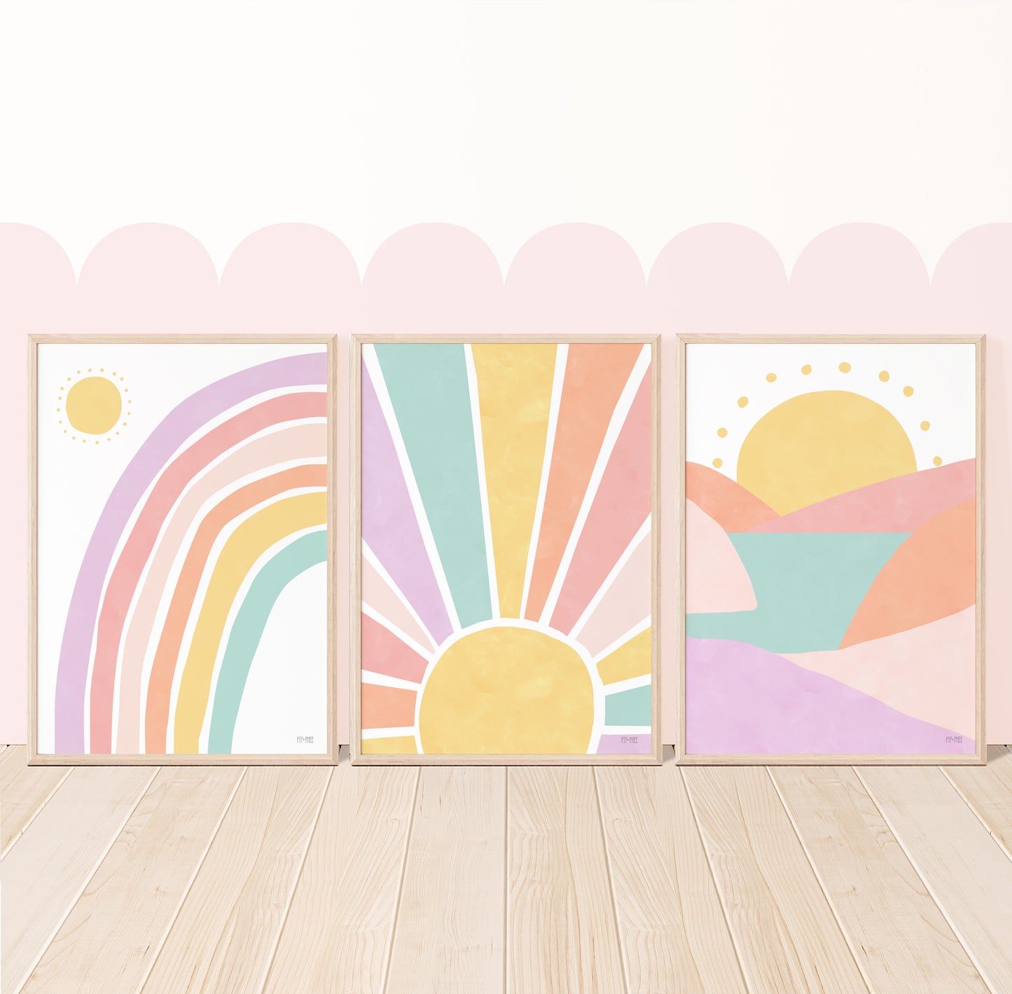 Pip+Phee Sunny Days Rainbow Art Print - Pastels