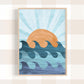 Pip+Phee Good Vibes Surf Sunset Art Print