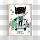 Pip+Phee Superdude Scooter Art Print