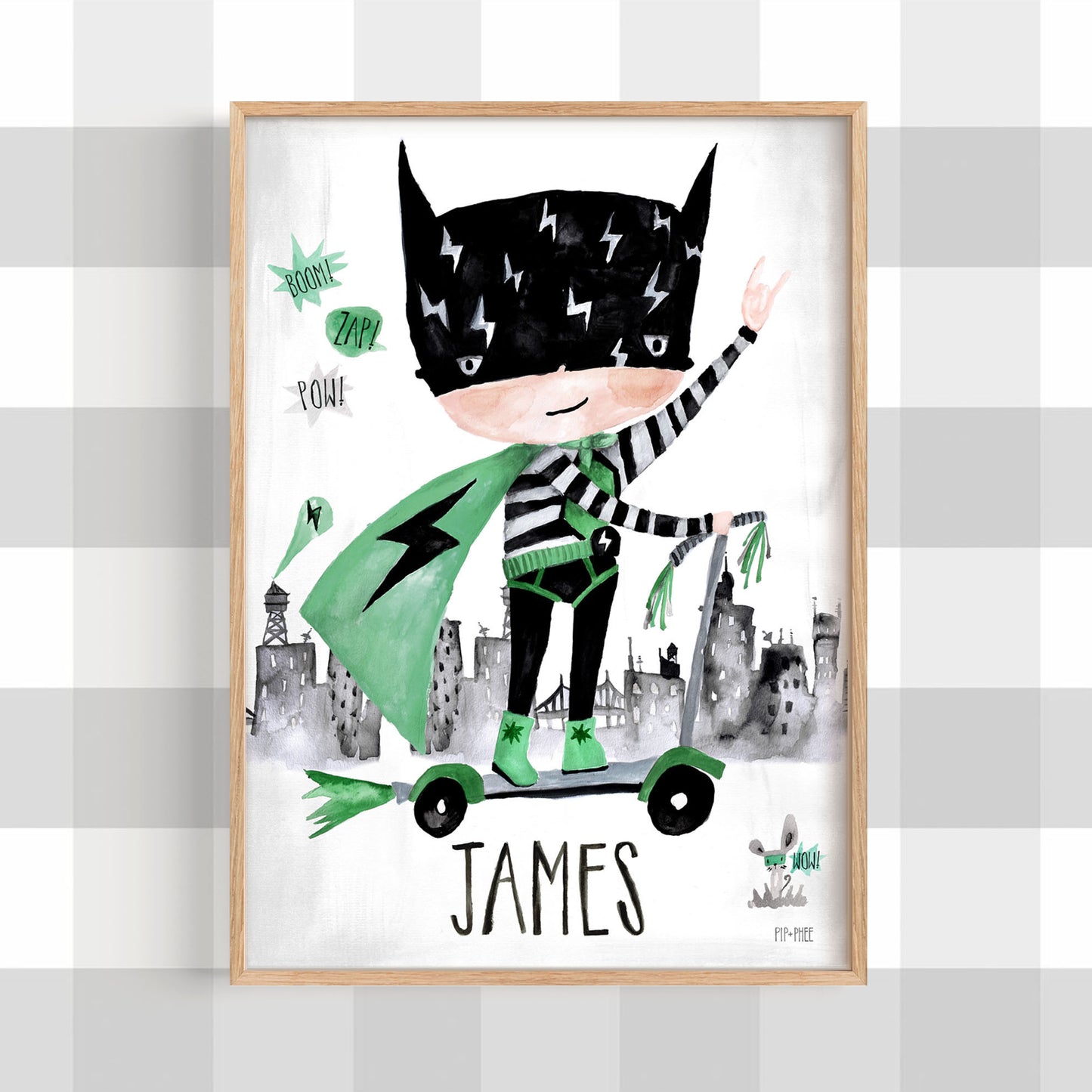 Pip+Phee Superdude Scooter Art Print