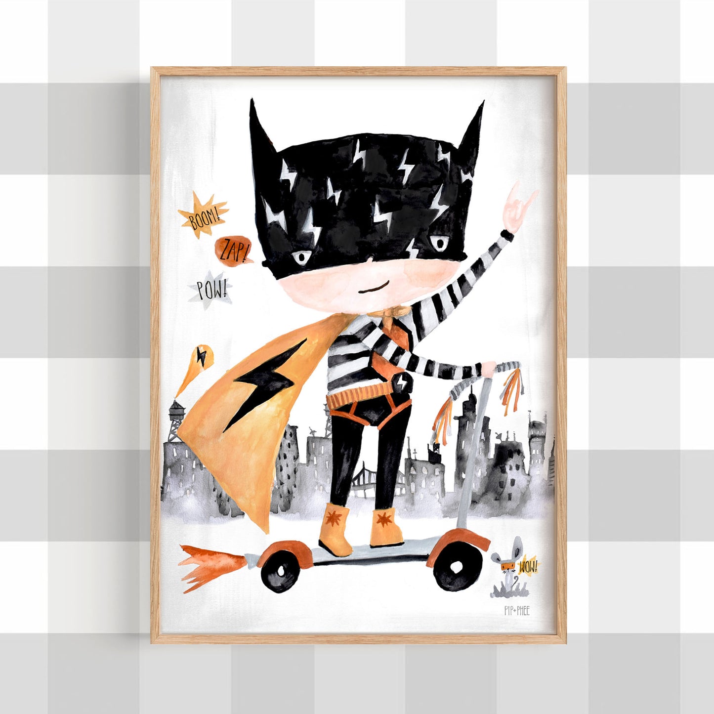 Pip+Phee Superdude Scooter Art Print