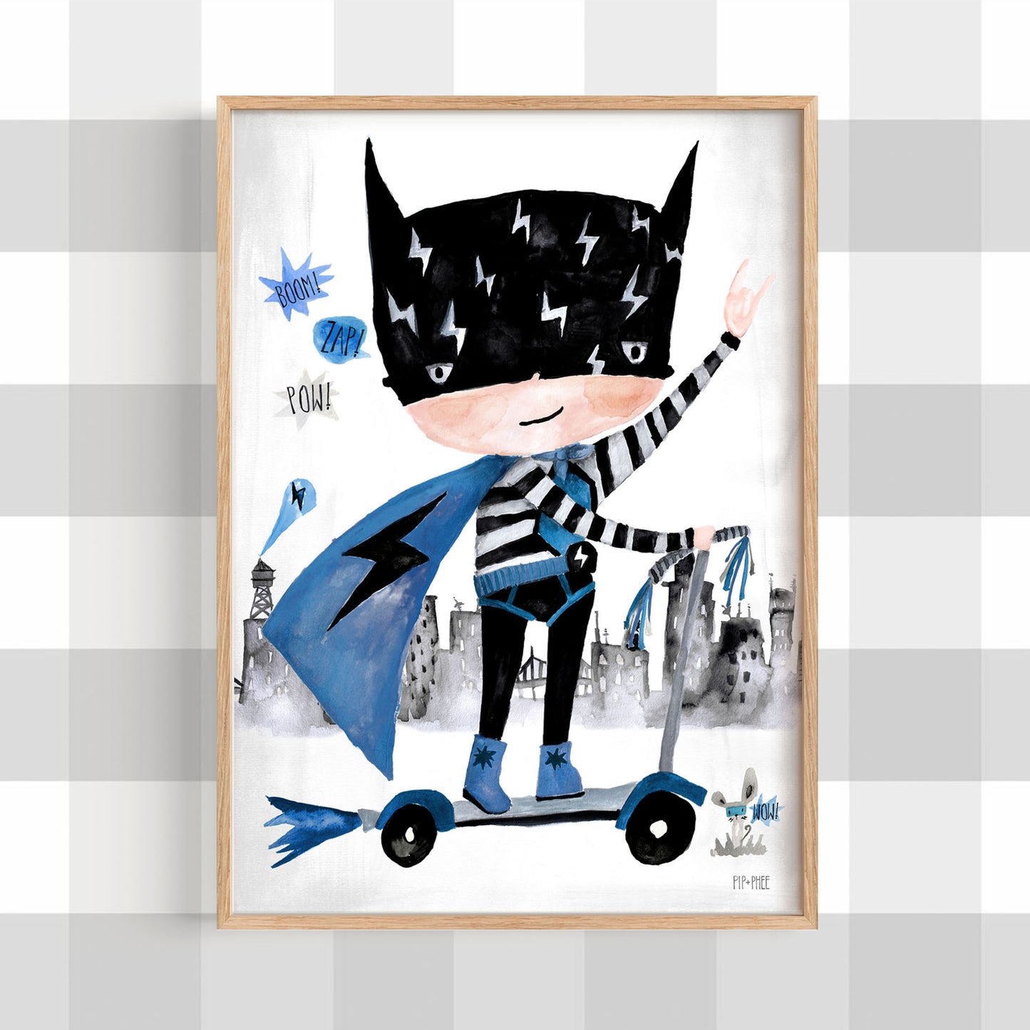 Pip+Phee Superdude Scooter Art Print