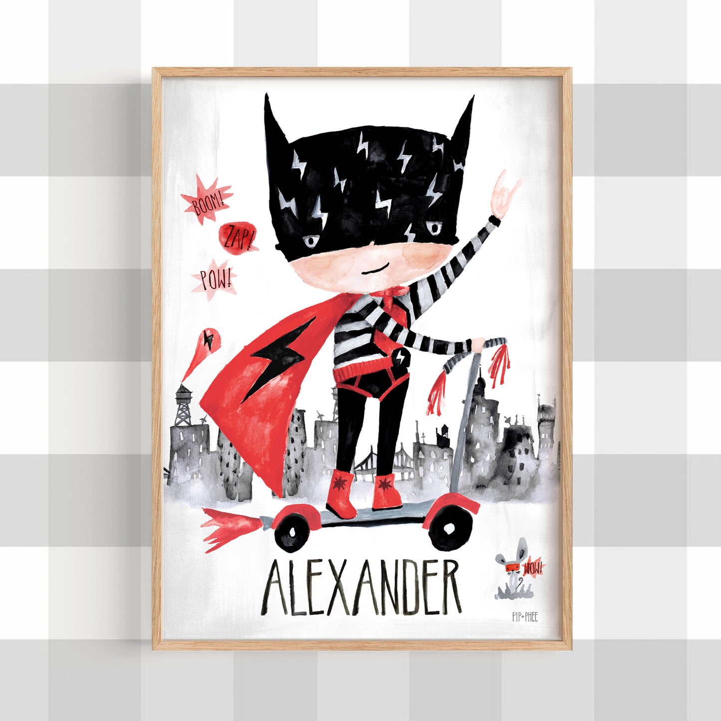 Pip+Phee Superdude Scooter Art Print