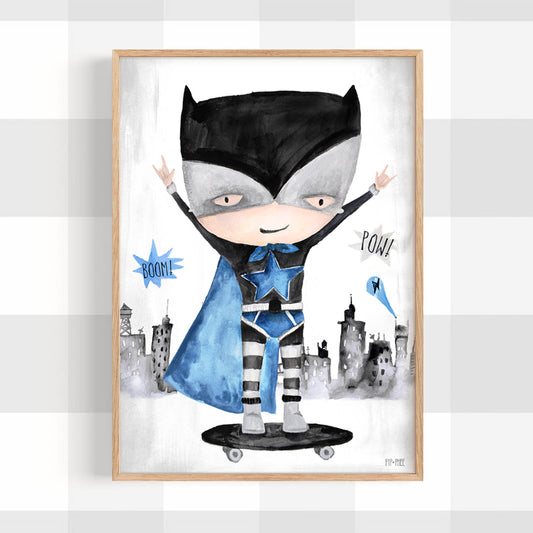 Pip+Phee Superdude Skater Art Print