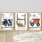 Pip+Phee Rust Construction Truck Art Print