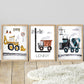 Pip+Phee Yellow Digger Construction Truck Art Print