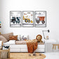 Pip+Phee Yellow Digger Construction Truck Art Print