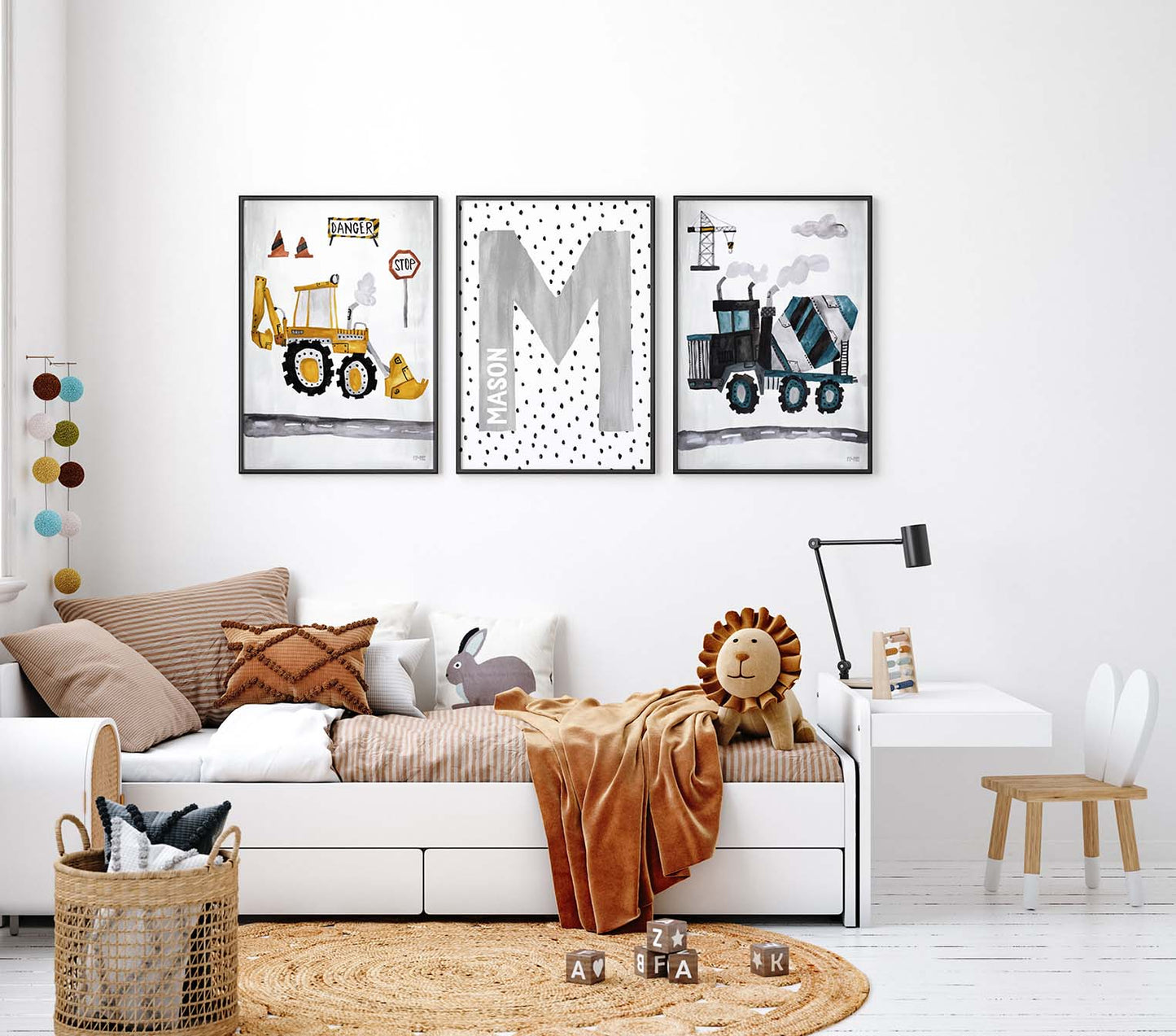 Pip+Phee Personalised Spot Name Art Print - Different colours to choose from
