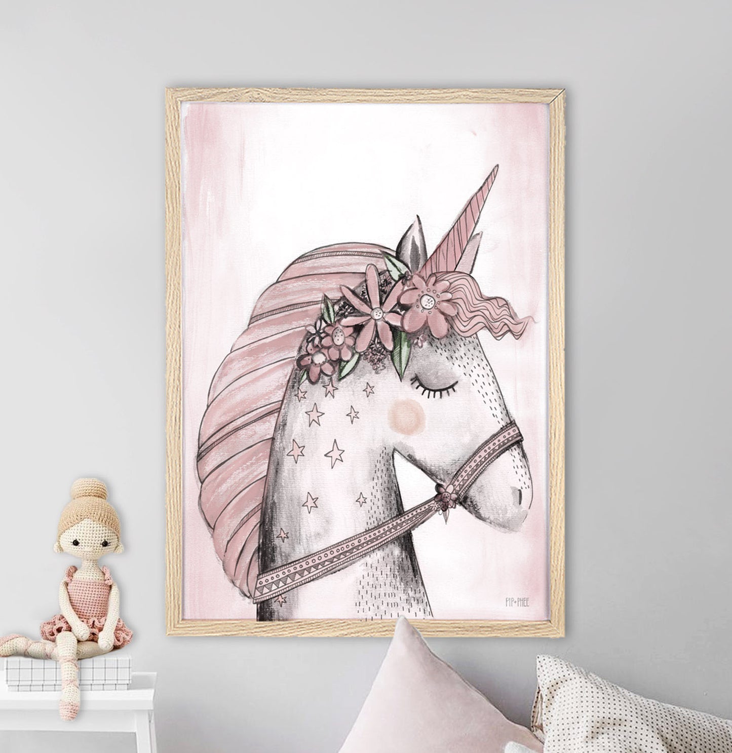 Pip+Phee Unicorn Art Print